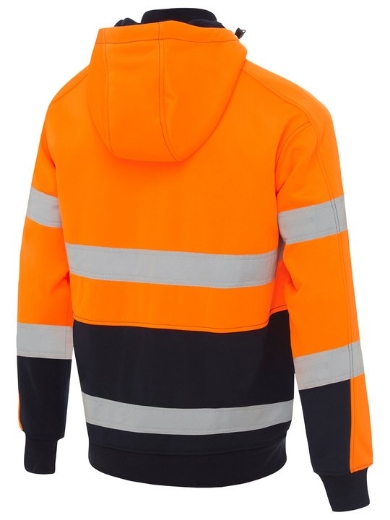 Picture of BISLEY Taped Hi Vis Fleece Hoodie with Sherpa Lining 300gsm