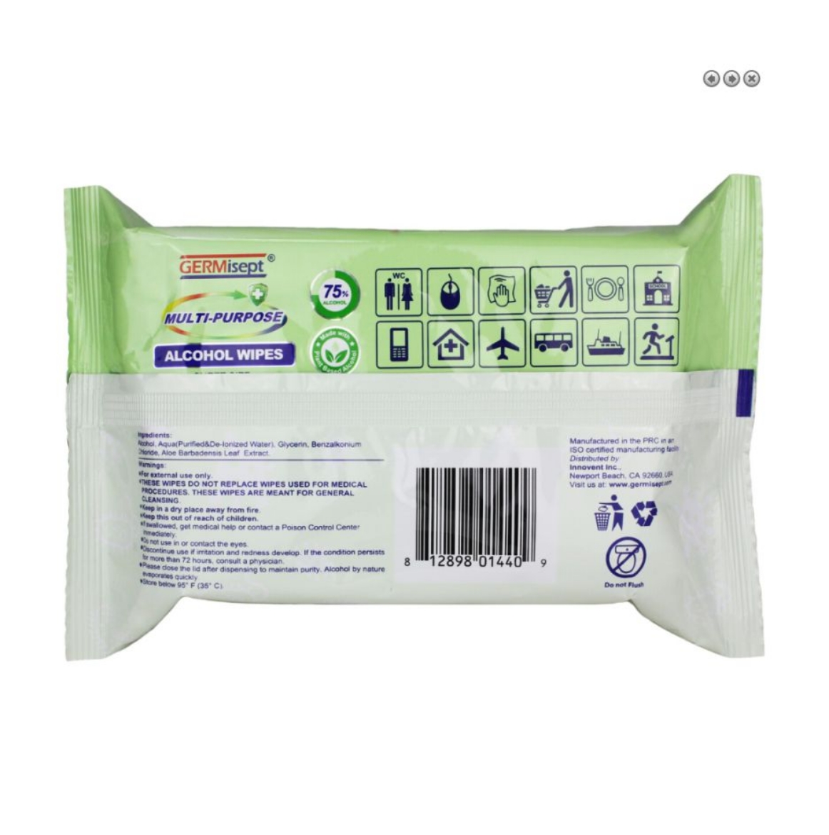 Picture of Germisept Multi-Purpose 75% Alcohol Wipes
