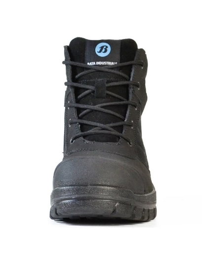 Picture of BATA Naturals Zippy Black Full Grain Zip / Lace Up Safety Boot
