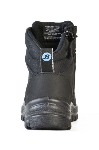 Picture of BATA Naturals Zippy Black Full Grain Zip / Lace Up Safety Boot