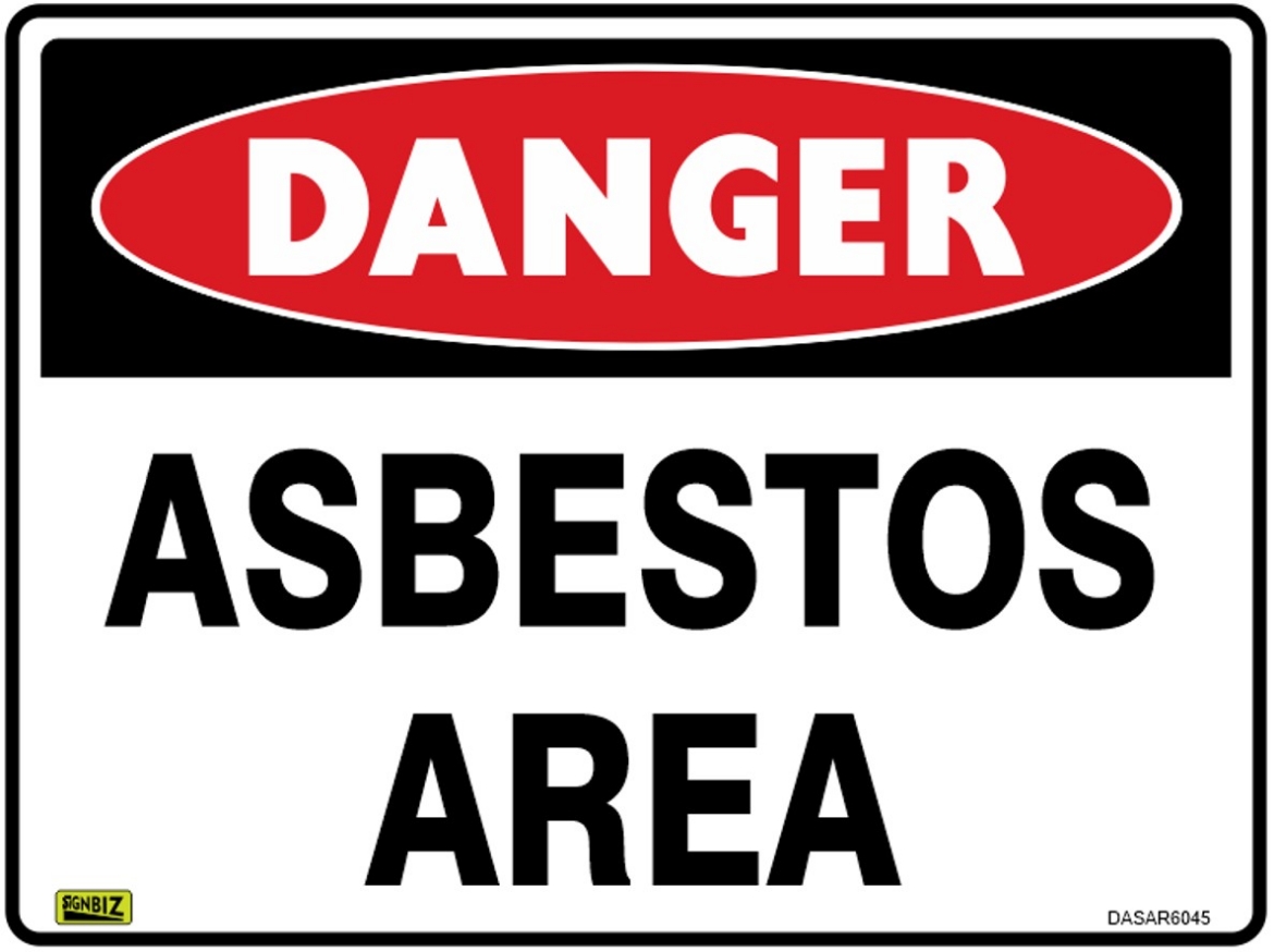 Picture of SIGN Danger Asbestos Area 600 x 450mm Powdercoated Metal