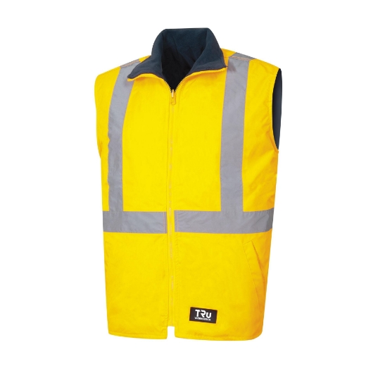 Picture of TRU WORKWEAR Wet Weather Vest 100% polyester with Tape reversible