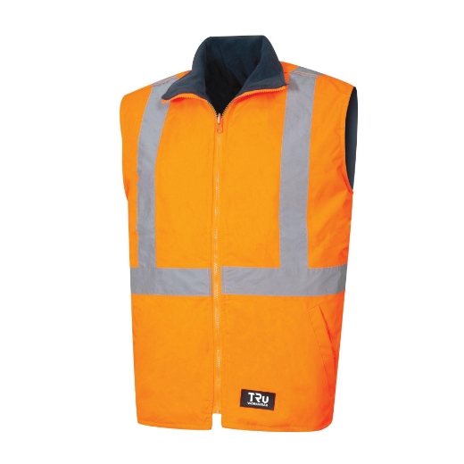 Picture of TRU WORKWEAR Wet Weather Vest 100% polyester with Tape reversible