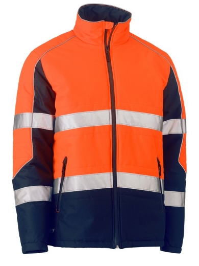 Picture of BISLEY Taped Hi Vis Puffer Jacket with Stand Collar