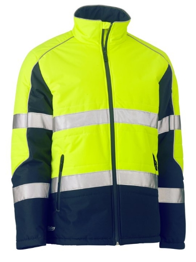 Picture of BISLEY Taped Hi Vis Puffer Jacket with Stand Collar