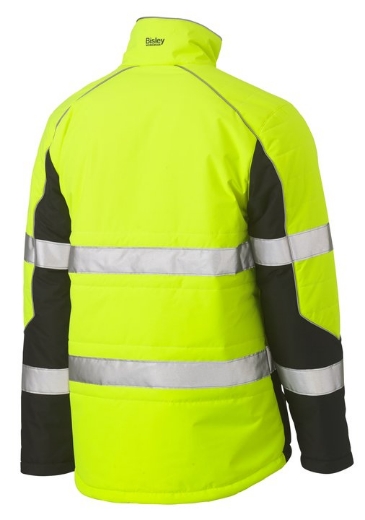 Picture of BISLEY Taped Hi Vis Puffer Jacket with Stand Collar