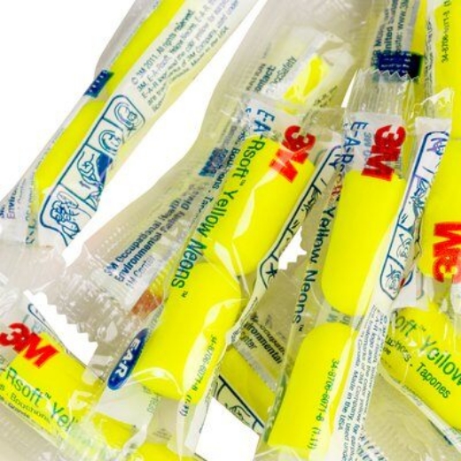 Picture of 3M™ E-A-R Soft™ Yellow Neons™ Large Uncorded Earplugs, Poly Bag Class 4 23dB > 70071515053