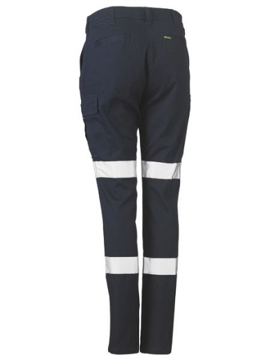 Picture of BISLEY Womens 3M Twin Hoop Taped Cotton Cargo Pants 240gsm