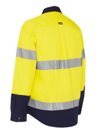 Picture of BISLEY Womens Taped Hi Vis Maternity Drill Shirt 100% Cotton Preshrunk Drill 155gsm
