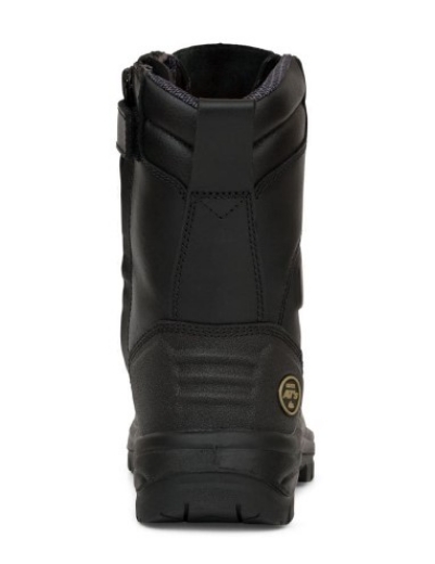 Picture of OLIVER AT55 Series Black 200mm Zip Side Lace Up Boot, Water Resistant Full Grain Leather, COOLstep Lining