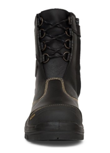 Picture of OLIVER AT55 Series Black 200mm Zip Side Lace Up Boot, Water Resistant Full Grain Leather, COOLstep Lining