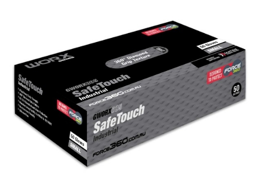 Picture of Force360 SafeTouch Industrial Disposable Nitrile Glove - Black