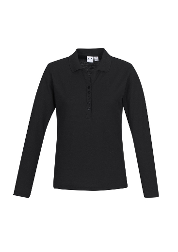Picture of Biz Collection Womens Crew Polo Shirt 210gsm L/S
