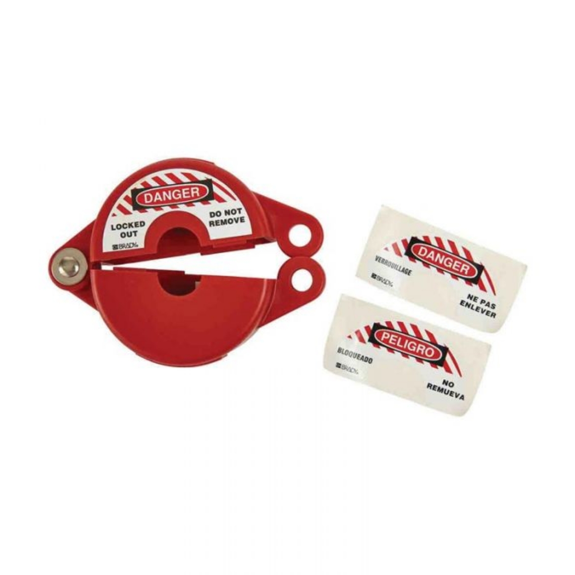 Picture of Brady Gate Valve Lockouts Gvlo 2.5-5 Red