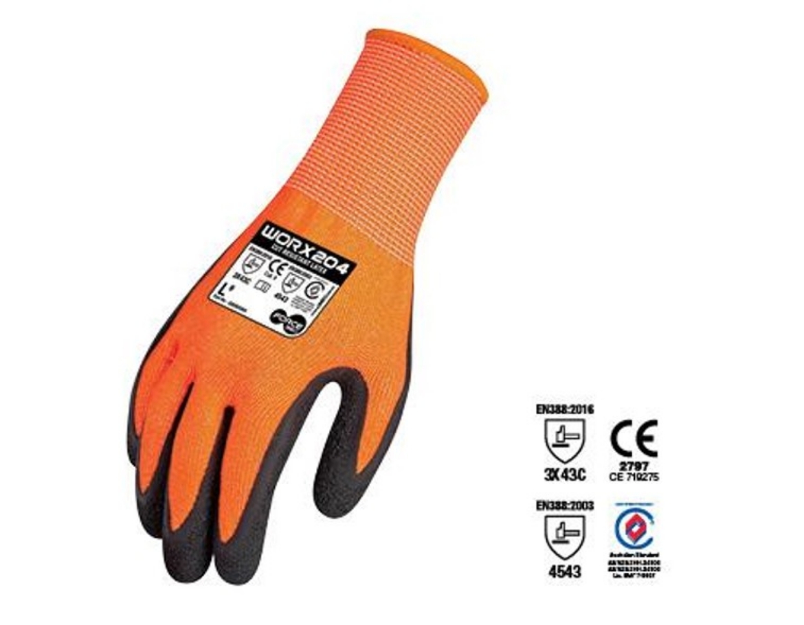 Picture of Force360 Hi-Vis Cut Resistant Latex Glove (Cut Level C)