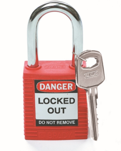 Picture of BRADY Safety Plus Padlock - Red KD