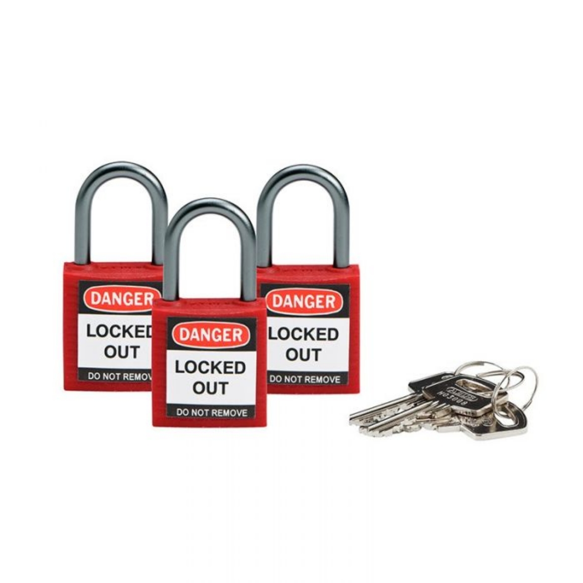 Picture of BRADY Safety Plus Padlocks - Red KA (Pk3)