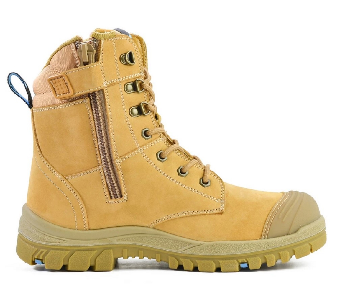 Picture of BATA Defender Zip Wheat Nubuck Zip / Lace Up 150mm Safety Boot