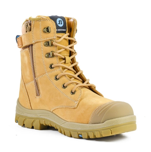 Picture of BATA Defender Zip Wheat Nubuck Zip / Lace Up 150mm Safety Boot
