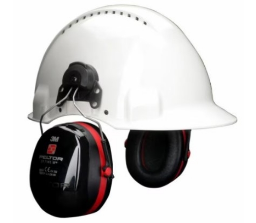 Picture of 3M™ PELTOR™ Optime™ III Helmet Attach Earmuff Black and Red Class 5 SLC80 30dB 25mm Slot > 70071730587