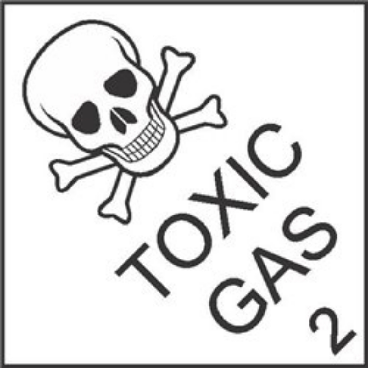 Picture of Dangerous Goods Label - TOXIC GAS 2 270x270mm SELF ADHESIVE STICKER
