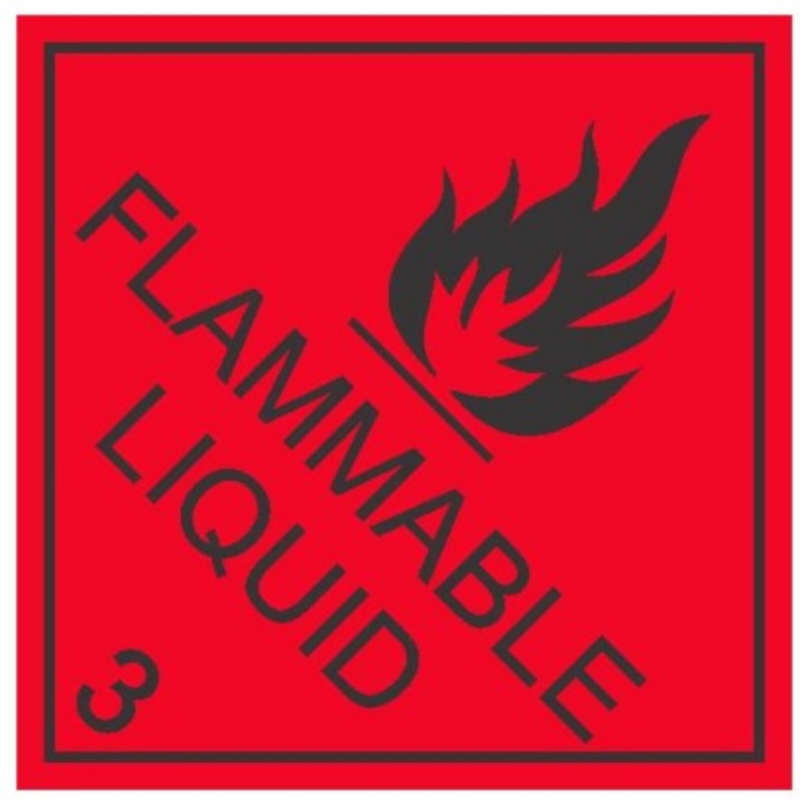 Picture of SIGN Dangerous Goods Flammable Liquid 3 250 x 250mm 1.4mm Polypropylene