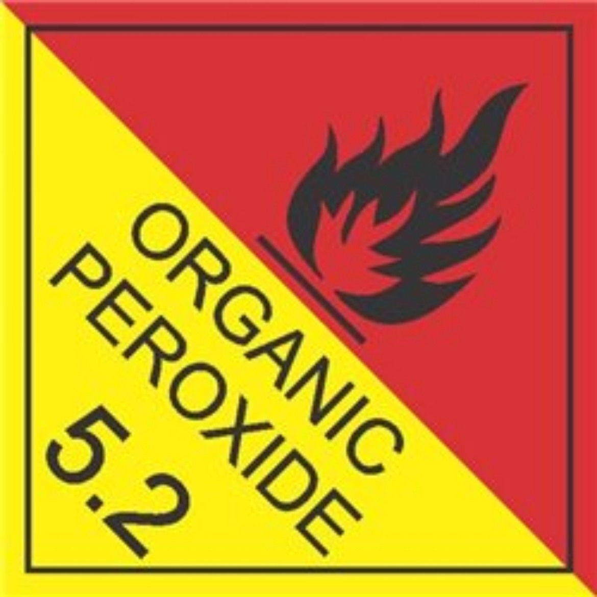 Picture of Dangerous Goods Label - ORGANIC PEROXIDE 270x270mm SELF ADHESIVE STICKER