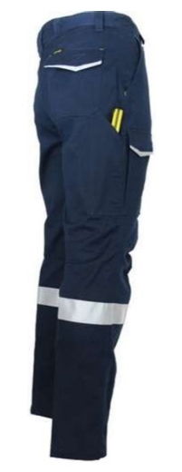 Picture of DNC Ripstop Navy Cargo Pants with CSR R/Tape and Cushioned Knee Pads 240gsm