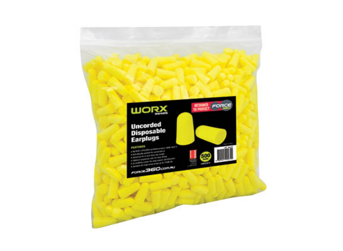 Picture of Force360 Bullet Shaped Uncorded Earplugs Bulk Pack Class 5 26dB (500pr)