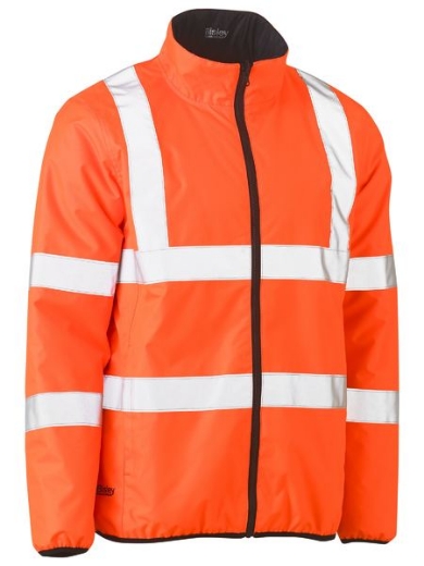 Picture of BISLEY  TAPED HI VIS REVERSIBLE PUFFER JACKET (Waterproof outer shell)