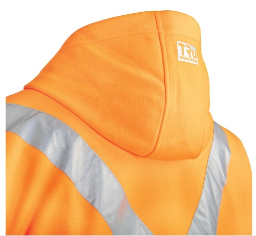 Picture of TRU WORKWEAR Fleece Hoodie Jacket SP Orange with Reflective Tape - NSW Rail