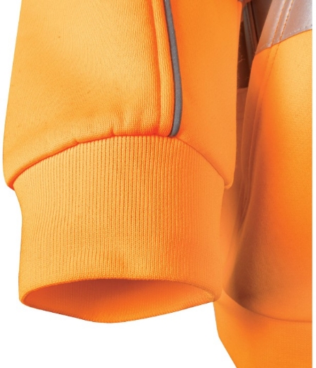 Picture of TRU WORKWEAR Fleece Hoodie Jacket SP Orange with Reflective Tape - NSW Rail