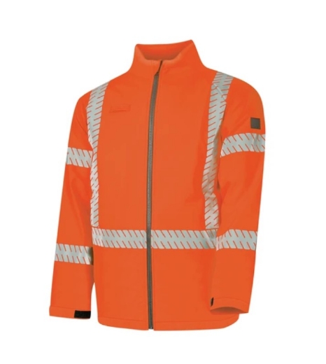 Picture of BOOL Parvotex® Hi Vis Orange HRC2 FR & Anti-Static Softshell Jacket with Segmented FR Tape 360gsm