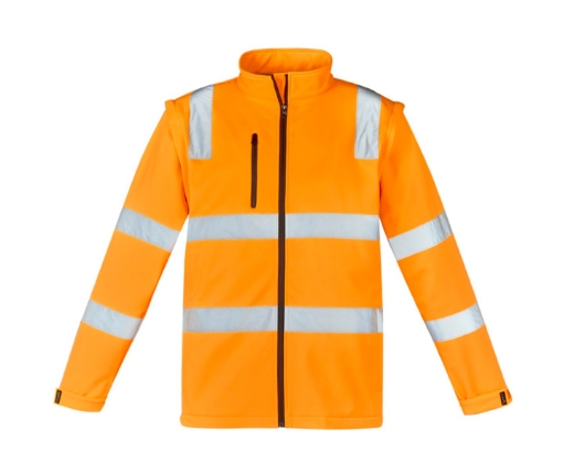 Picture of SYZMIK Unisex Hi Vis 2 in 1 Vic Rail Soft Shell Jacket Rail 330gsm