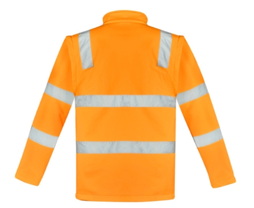 Picture of SYZMIK Unisex Hi Vis 2 in 1 Vic Rail Soft Shell Jacket Rail 330gsm