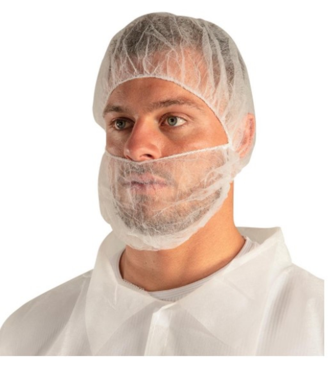 Picture of Force360 SPP Double Loop Beard Cover Carton (2000 units) WHITE