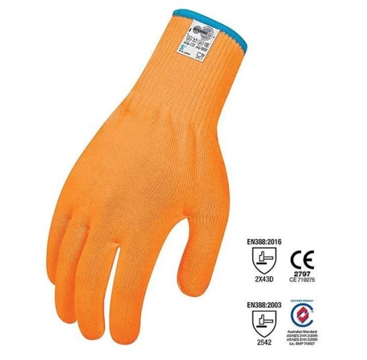 Picture of Force360 Force360 Hi-Vis Orange Food Grade 13 Gauge Glove (Cut Level D)