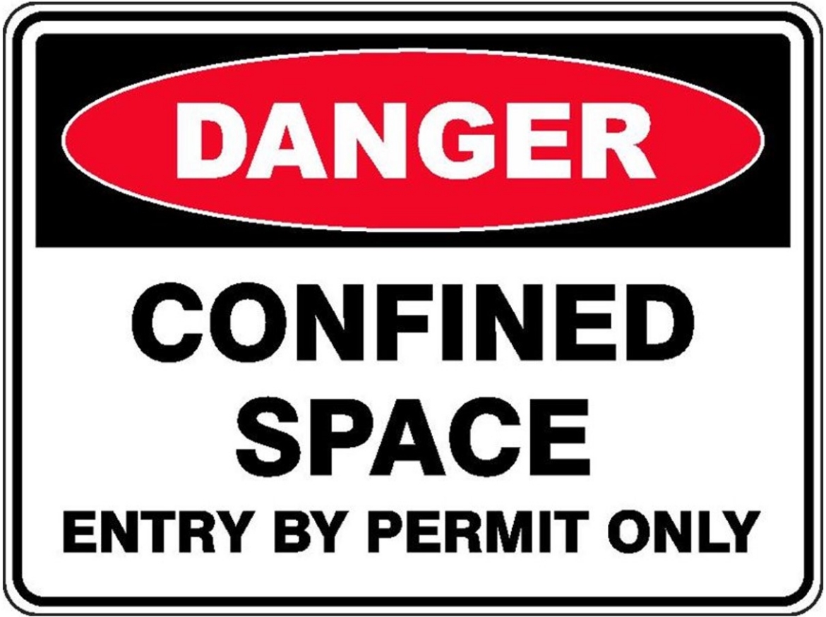 Picture of SIGN Danger Confined Space Entry By Permit Only 600 x 450mm Aluminium