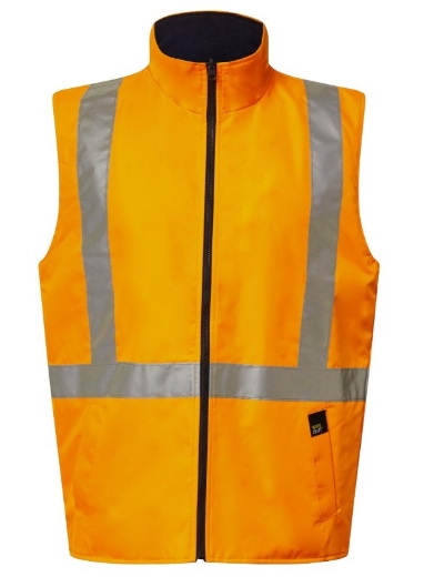 Picture of WORKCRAFT NSW Rail Hi Vis SP Orange Reflective 4 in 1 Jacket with X Pattern