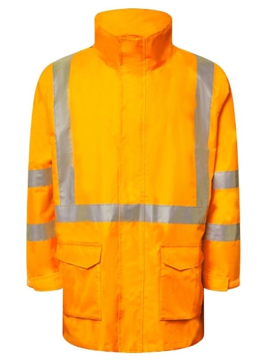 Picture of WORKCRAFT NSW Rail Hi Vis SP Orange Reflective 4 in 1 Jacket with X Pattern