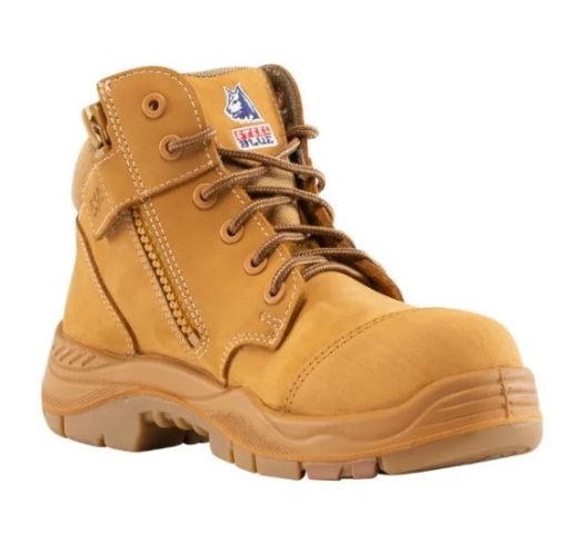 Picture of STEEL BLUE Parkes® Nubuck 95mm Zip Hiker Style Lace up Ankle Boot with Composite Toe Cap