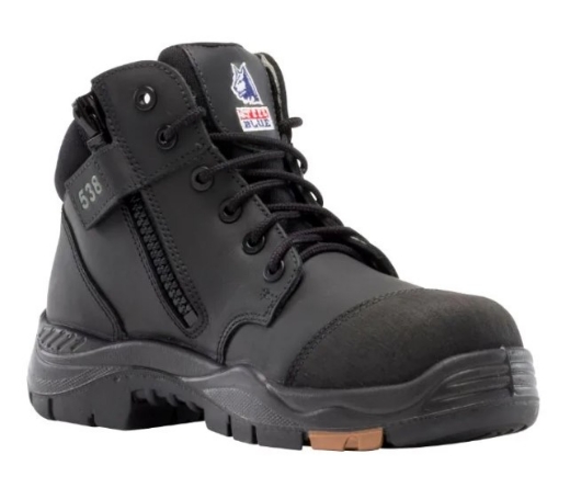 Picture of STEEL BLUE Parkes® Nubuck 95mm Zip Hiker Style Lace up Ankle Boot with Composite Toe Cap