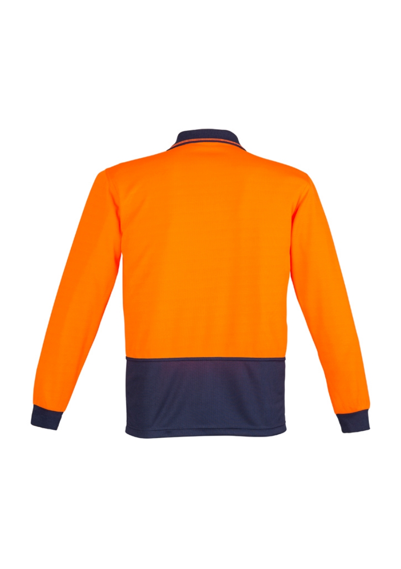 Picture of SYZMIK Unisex Hi Vis Basic Spliced Polo - Long Sleeve
