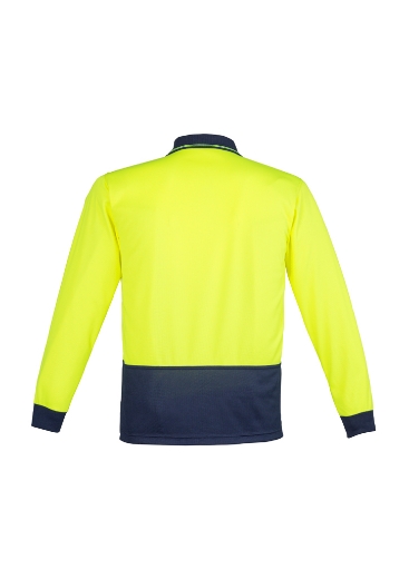 Picture of SYZMIK Unisex Hi Vis Basic Spliced Polo - Long Sleeve