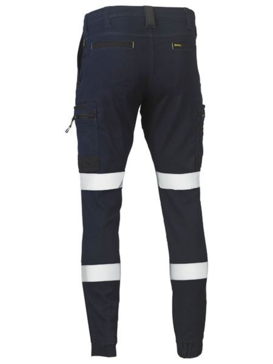Picture of BISLEY FLX AND MOVE™ STRETCH DENIM DOULBE TAPED CARGO CUFFED PANTS WITH