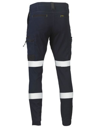 Picture of BISLEY FLX AND MOVE™ STRETCH DENIM DOULBE TAPED CARGO CUFFED PANTS WITH