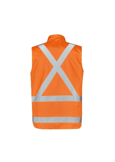 Picture of SYZMIK Mens Hi Vis X Back Taped 4 in 1 Waterproof Jacket