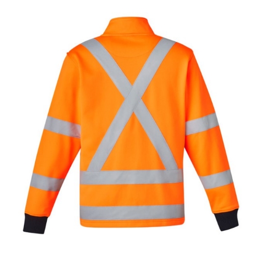 Picture of SYZMIK Unisex Hi Vis Orange X Back Rail Jumper 320gsm