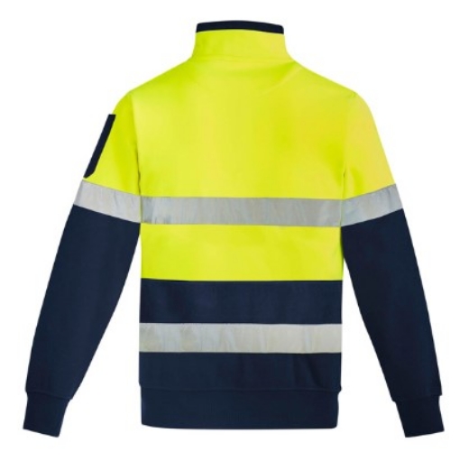 Picture of SYZMIK Unisex Hi Vis 1/4 Zip Pullover Hoop Taped 320gsm