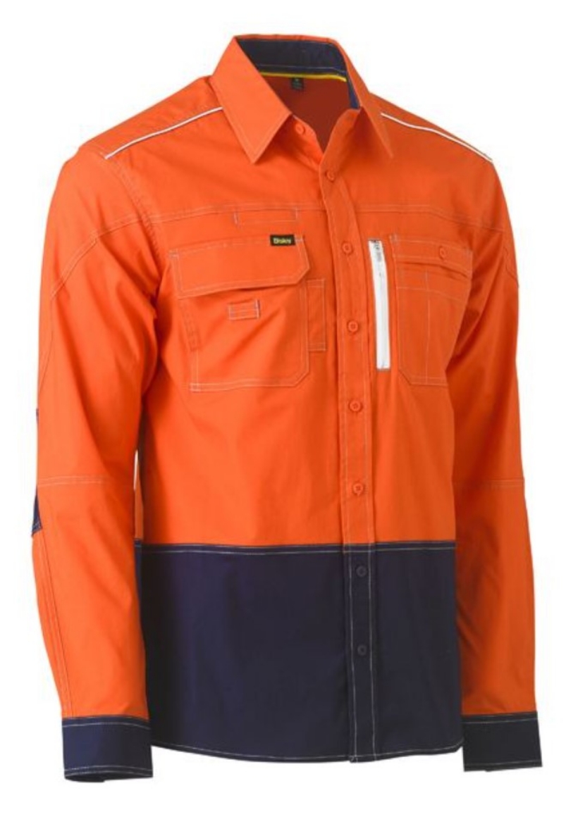 Picture of BISLEY Flx & Move™  Two Tone Hi Vis Utility Shirt 145gsm L/S